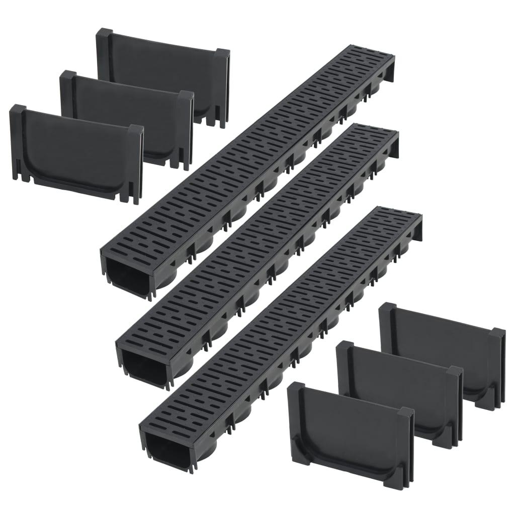Afvandingskanaler plastik 3 m