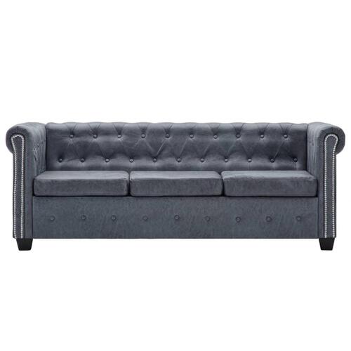 Chesterfield sofaer imiteret ruskind går