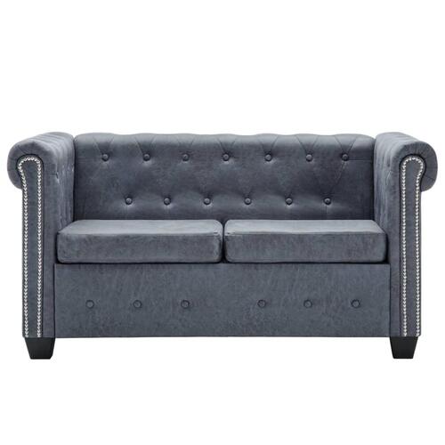 Chesterfield sofaer imiteret ruskind går