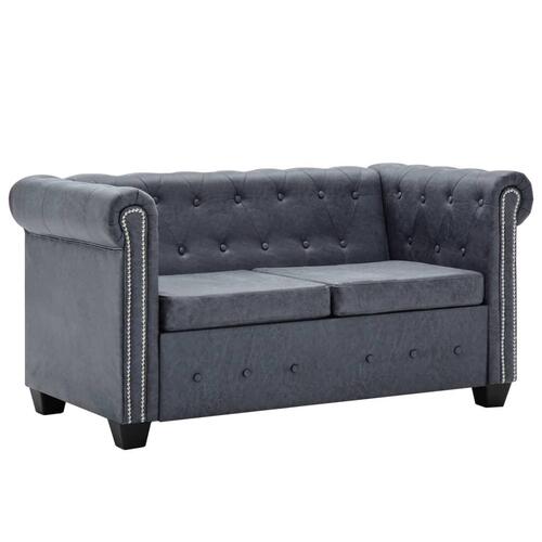 Chesterfield sofaer imiteret ruskind går