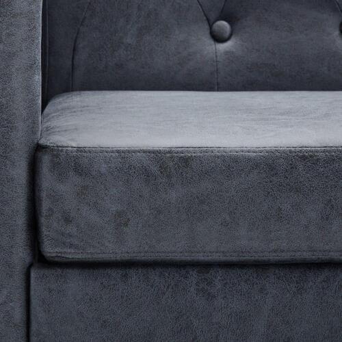 Chesterfield sofaer imiteret ruskind går