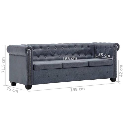 Chesterfield sofaer imiteret ruskind går