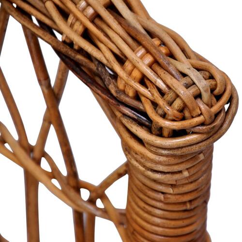 Havestole 4 stk. naturligt rattan brun