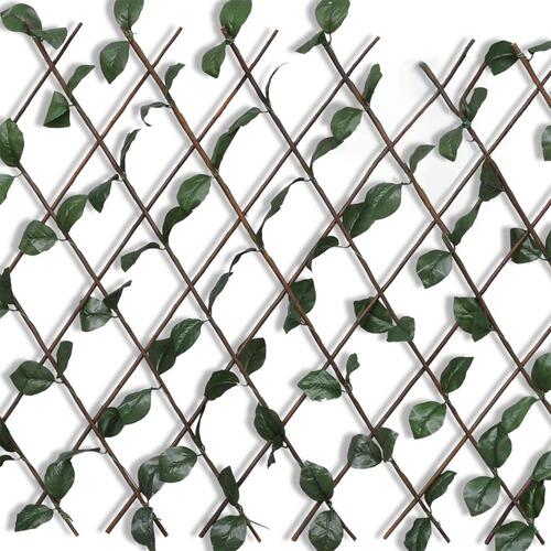 Pilehegn med espalier med kunstige blade 5 stk. 180 x 90 cm