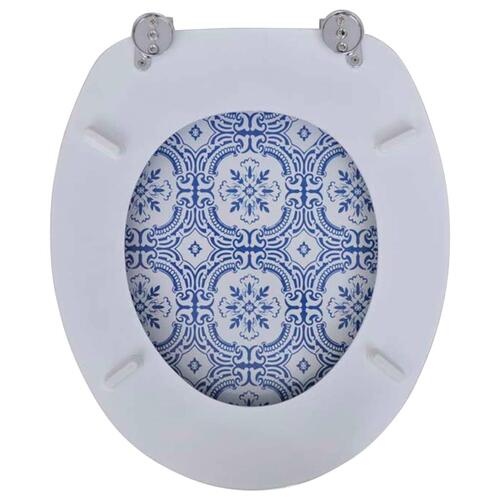 Toiletsæder med låg 2 stk. MDF porcelæn