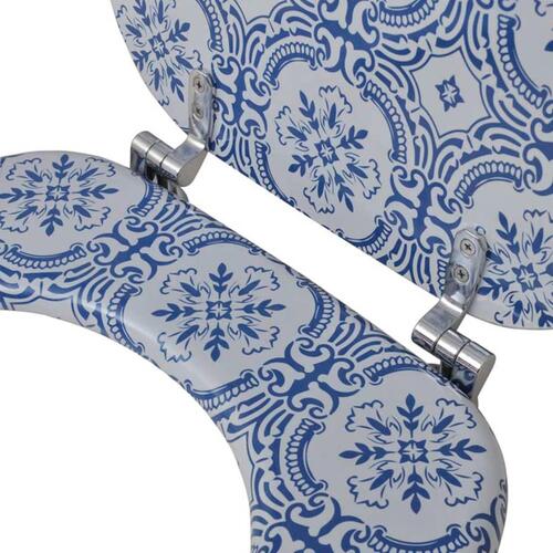 Toiletsæder med låg 2 stk. MDF porcelæn
