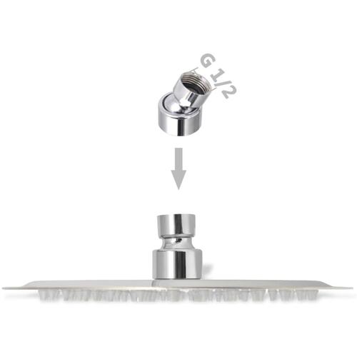 Brusehoved rainshower-funktion 2 stk. rustfrit stål Ø 20 cm