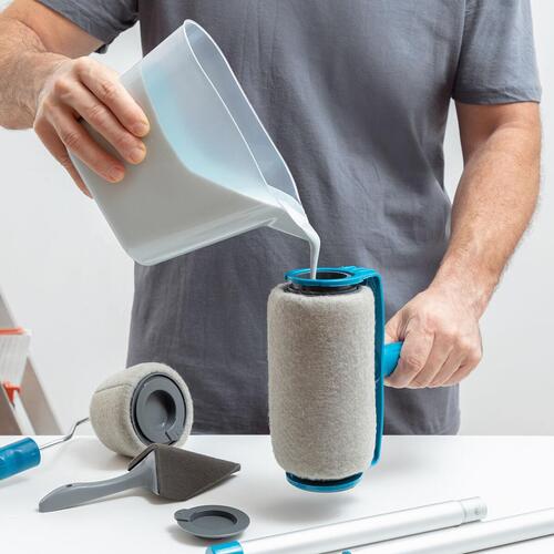 Sæt med genopfyldelige, anti-dryppende malerruller Roll'n'paint 5 Dele