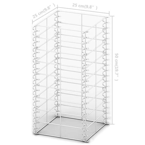 Gabionsæt 3 stk. galvaniseret ståltråd 25 x 25 x 50 cm