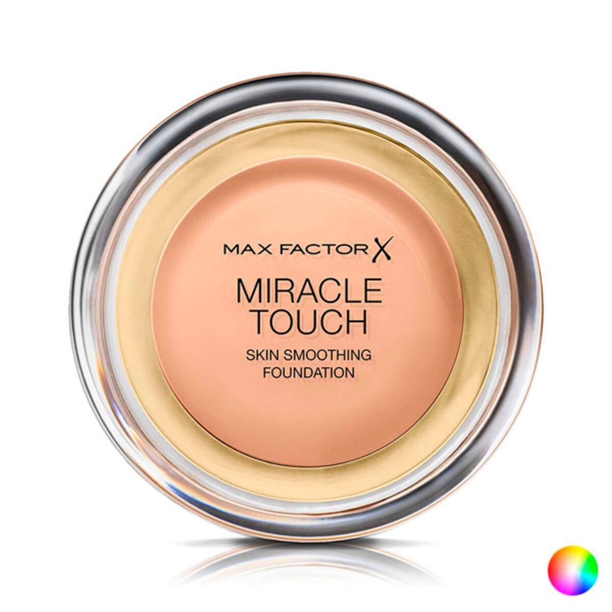 Se Flydende makeup foundation Miracle Touch Max Factor (12 g) 060 - sand hos Boligcenter.dk