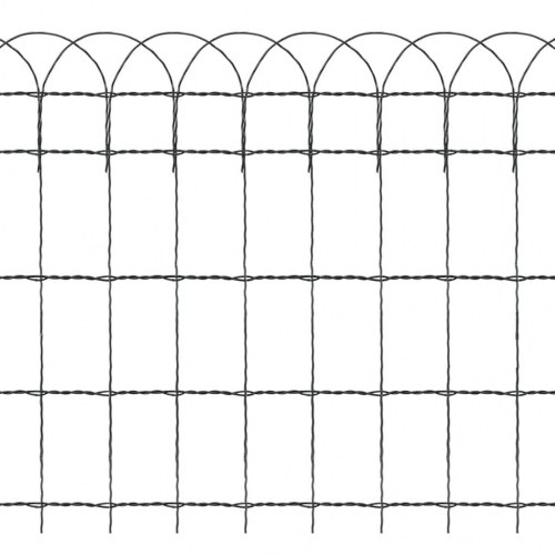 Bedafgrænsning pulverlakeret jern 10 x 0,65 m