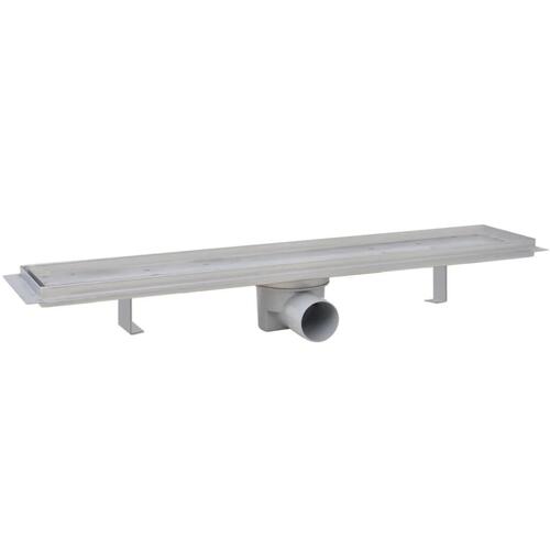 Lineære bruseafløb 2 stk. 630 x 140 mm rustfrit stål