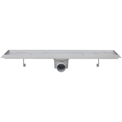 Lineære bruseafløb 2 stk. 630 x 140 mm rustfrit stål