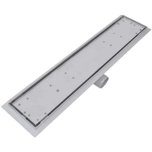Lineære bruseafløb 2 stk. 630 x 140 mm rustfrit stål