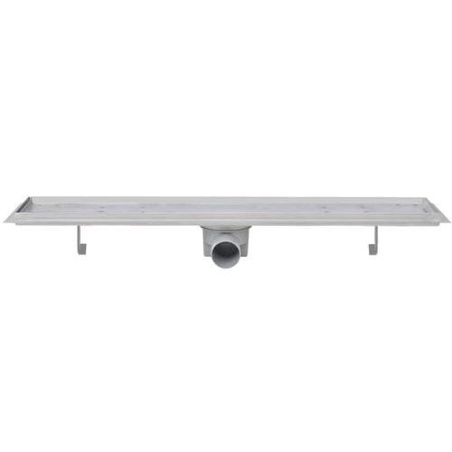 Lineære bruseafløb 2 stk. 730 x 140 mm rustfrit stål