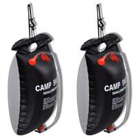Camp Shower solopvarmede campingbrusere 2 stk. 20 l