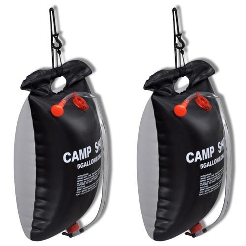 Camp Shower solopvarmede campingbrusere 2 stk. 20 l