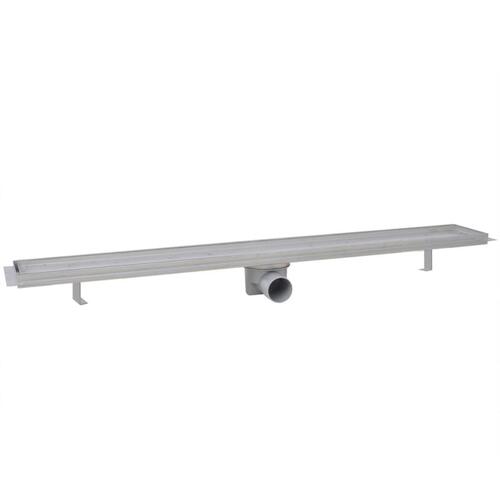 Lineære bruseafløb 2 stk. 930 x 140 mm rustfrit stål