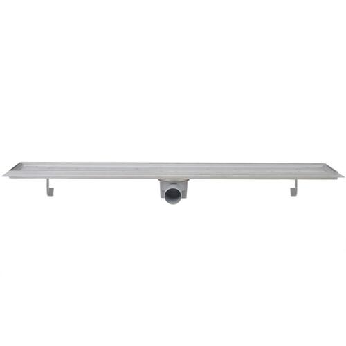 Lineære bruseafløb 2 stk. 930 x 140 mm rustfrit stål
