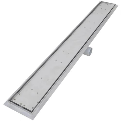 Lineære bruseafløb 2 stk. 1030 x 140 mm rustfrit stål