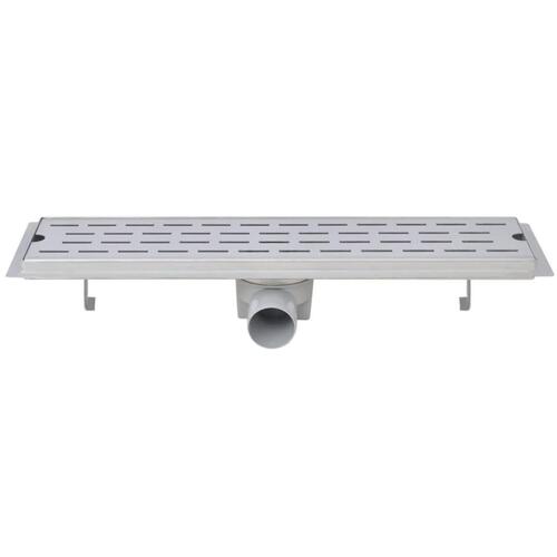 Lige bruseafløb 2 stk. linje 530 x 140 mm rustfrit stål (2 x 142177)