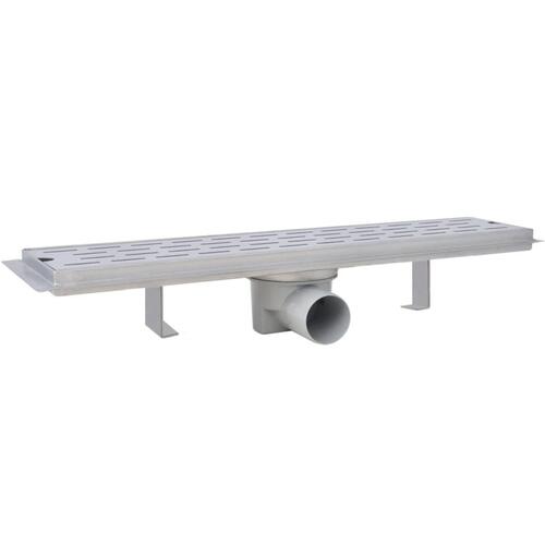 Lige bruseafløb 2 stk. linje 530 x 140 mm rustfrit stål (2 x 142177)