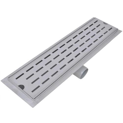 Lige bruseafløb 2 stk. linje 530 x 140 mm rustfrit stål (2 x 142177)