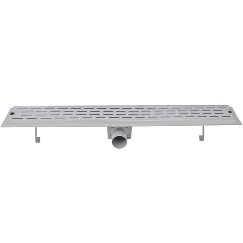 Lige bruseafløb 2 stk. linje 730 x 140 mm rustfrit stål