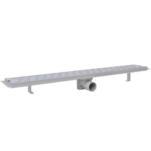 Lige bruseafløb 2 stk. linje 830 x 140 mm rustfrit stål