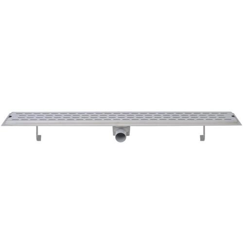 Lige bruseafløb 2 stk. linje 1030 x 140 mm rustfrit stål