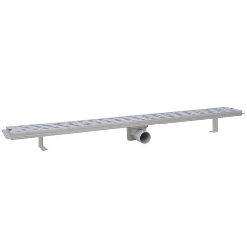 Lige bruseafløb 2 stk. linje 1030 x 140 mm rustfrit stål