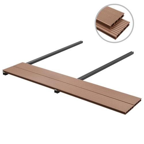 WPC-terrassebrædder med tilbehør 25 m² 4 m brun
