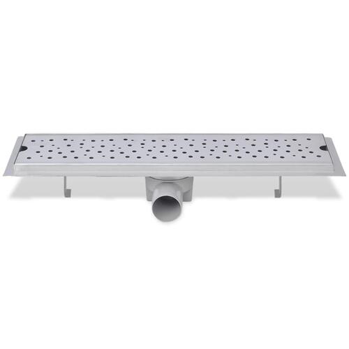 Lineære bruseafløb 2 stk. bobledesign 530 x 140 mm rustfrit stål