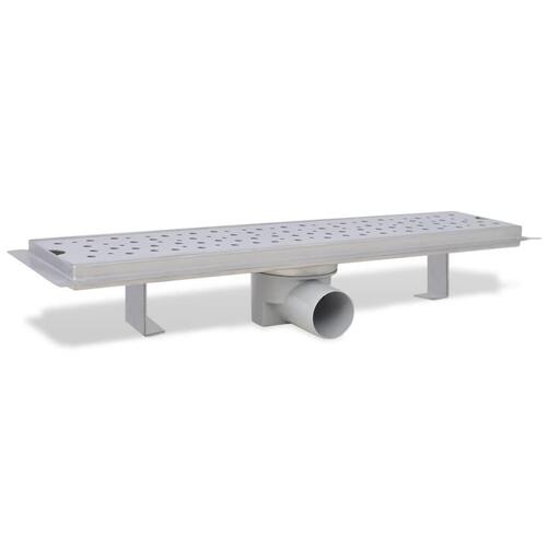 Lineære bruseafløb 2 stk. bobledesign 530 x 140 mm rustfrit stål