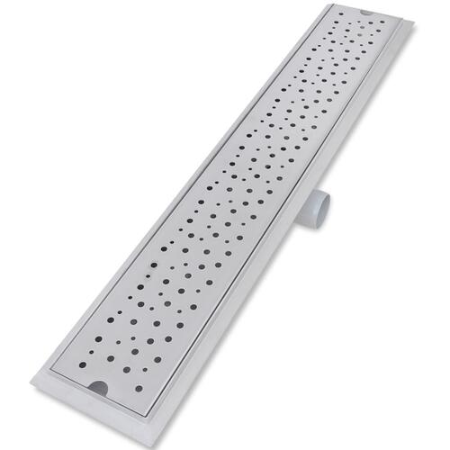 Lineære bruseafløb 2 stk. bobledesign 730 x 140 mm rustfrit stål