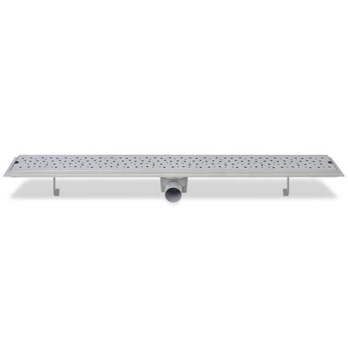 Linære bruserafløb 2 stk. bobledesign 930 x 140 mm rustfrit stål