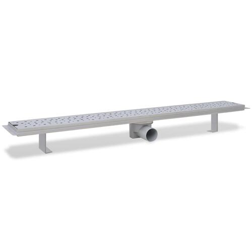 Linære bruserafløb 2 stk. bobledesign 930 x 140 mm rustfrit stål