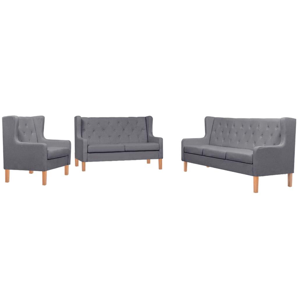 3 personers sofa stof grå