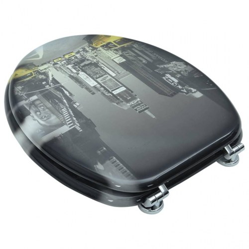 Toiletbræt med MDF Låg New York Design