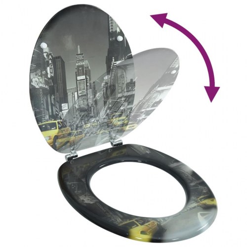 Toiletbræt med MDF Låg New York Design