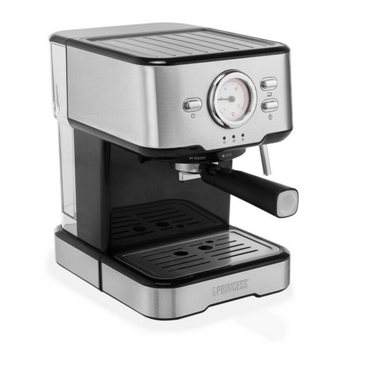 Princess hurtig manuel espressomaskine 1,5 l - stål