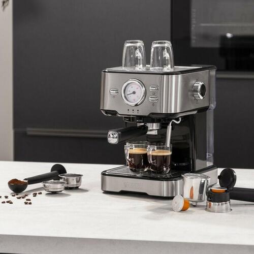 Princess hurtig manuel espressomaskine 1,5 l - stål