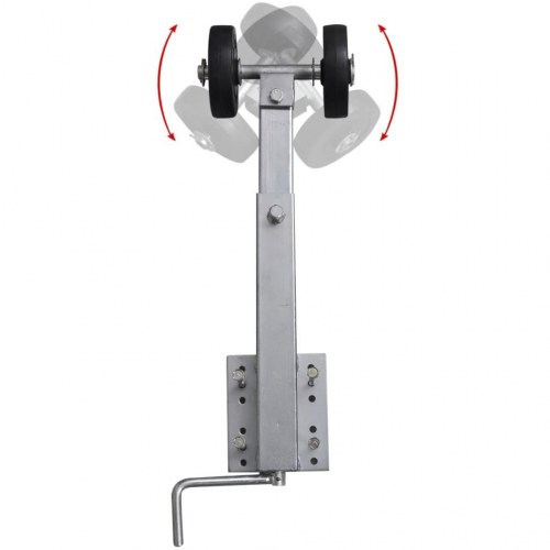 Stævnstøttesæt med dobbelthjul til bådtrailer 2 stk. 59-84 cm