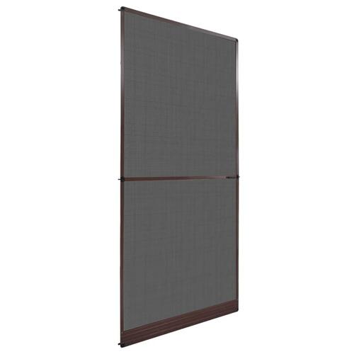 Hængslet insektnet til dør 100x215 cm brun
