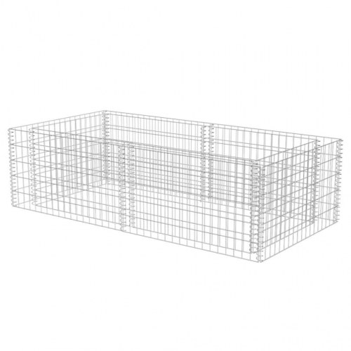 Gabion-plantekasse galvaniseret stål 180 x 90 x 50 cm