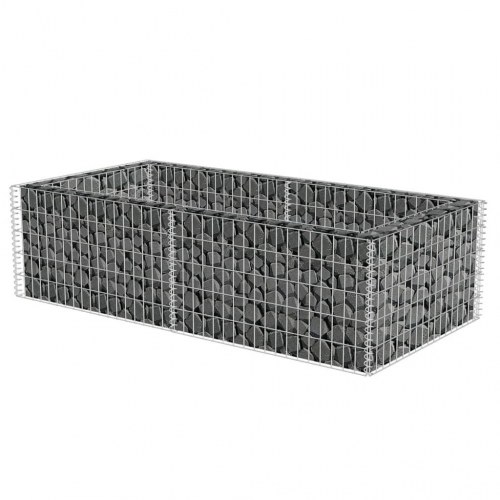Gabion-plantekasse galvaniseret stål 180 x 90 x 50 cm