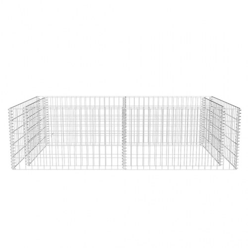 Gabion-plantekasse galvaniseret stål 180 x 90 x 50 cm