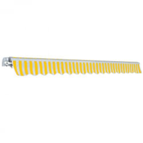 Foldemarkise manuel betjening 600 cm gul/hvid