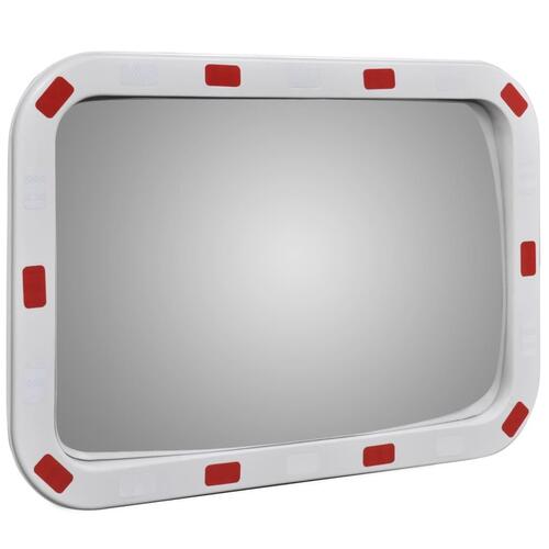 Konvekst trafikspejl rektangulært 40x60 cm med reflekser