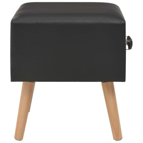 Sengeskabe 2 stk. 40 x 35 x 40 cm kunstlæder sort